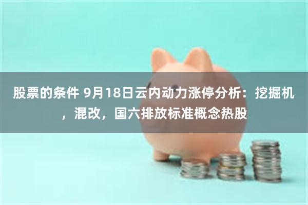 股票的条件 9月18日云内动力涨停分析：挖掘机，混改，国六排放标准概念热股