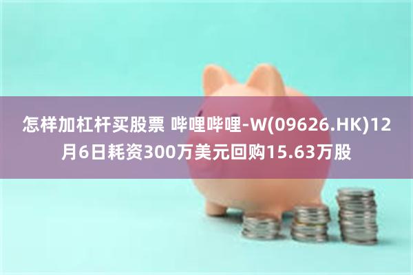 怎样加杠杆买股票 哔哩哔哩-W(09626.HK)12月6日耗资300万美元回购15.63万股