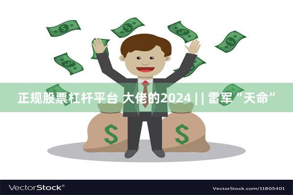 正规股票杠杆平台 大佬的2024 | | 雷军“天命”